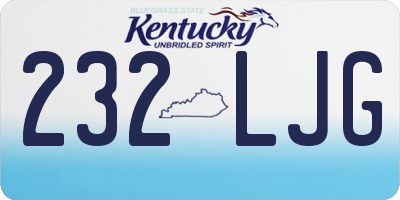 KY license plate 232LJG