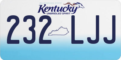 KY license plate 232LJJ