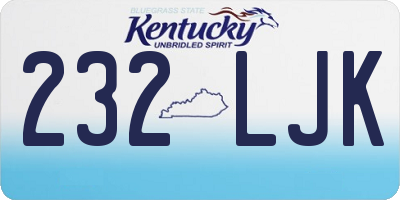 KY license plate 232LJK