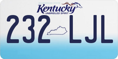 KY license plate 232LJL