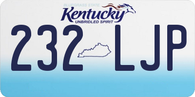 KY license plate 232LJP