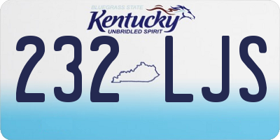KY license plate 232LJS