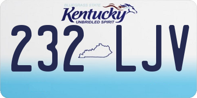 KY license plate 232LJV