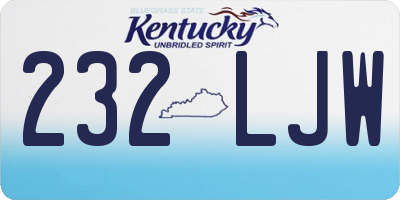 KY license plate 232LJW