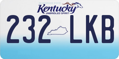 KY license plate 232LKB