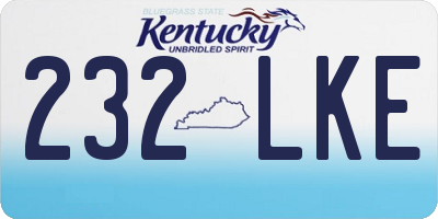 KY license plate 232LKE