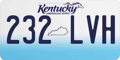 KY license plate 232LVH