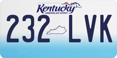 KY license plate 232LVK