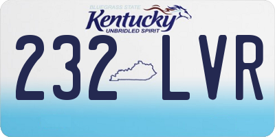 KY license plate 232LVR