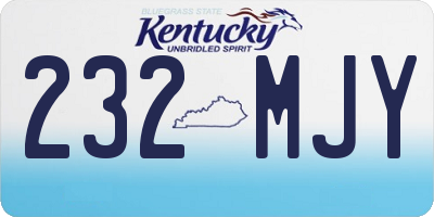 KY license plate 232MJY