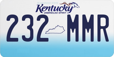 KY license plate 232MMR
