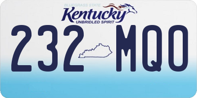 KY license plate 232MQO