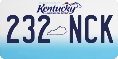 KY license plate 232NCK