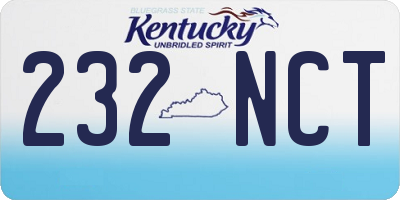 KY license plate 232NCT