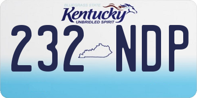 KY license plate 232NDP