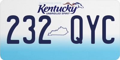 KY license plate 232QYC