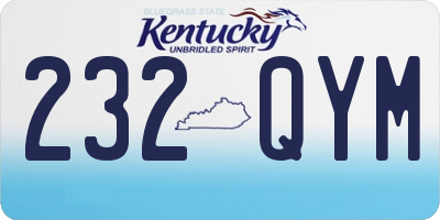 KY license plate 232QYM