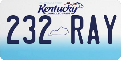 KY license plate 232RAY
