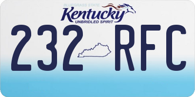 KY license plate 232RFC
