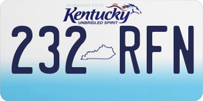 KY license plate 232RFN