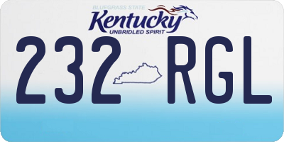 KY license plate 232RGL