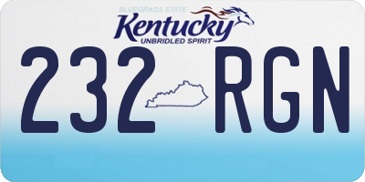 KY license plate 232RGN