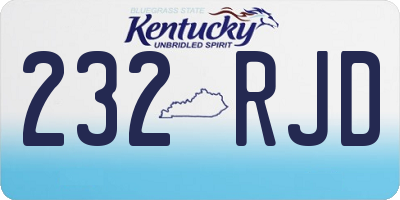 KY license plate 232RJD