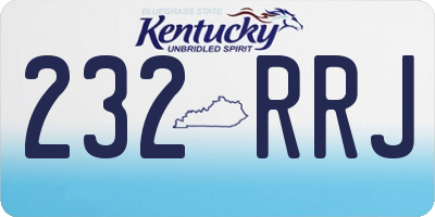 KY license plate 232RRJ