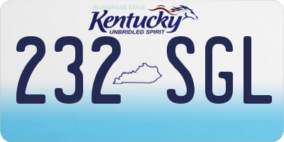 KY license plate 232SGL