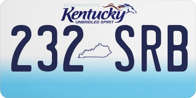KY license plate 232SRB