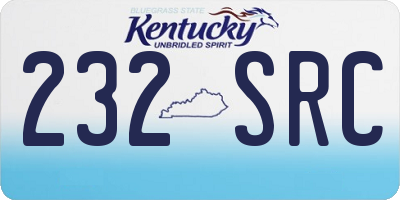 KY license plate 232SRC