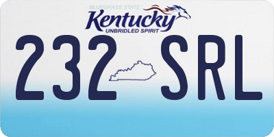 KY license plate 232SRL