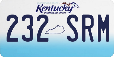 KY license plate 232SRM