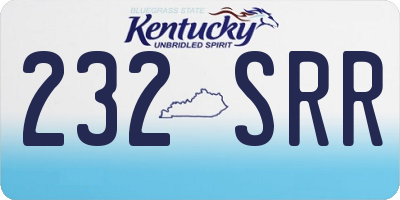 KY license plate 232SRR