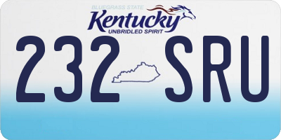 KY license plate 232SRU