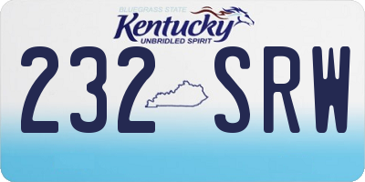 KY license plate 232SRW