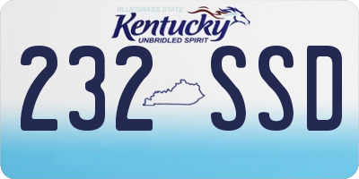 KY license plate 232SSD