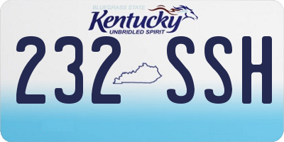 KY license plate 232SSH