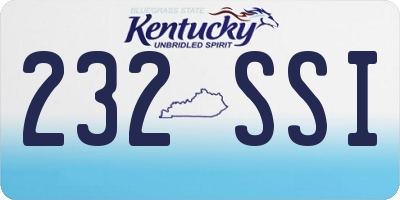 KY license plate 232SSI