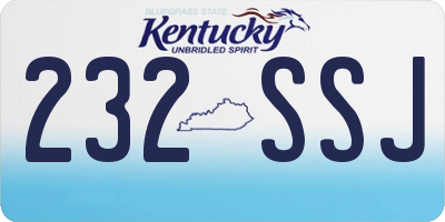 KY license plate 232SSJ
