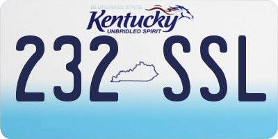 KY license plate 232SSL