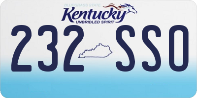 KY license plate 232SSO