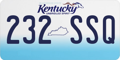 KY license plate 232SSQ