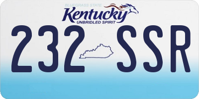 KY license plate 232SSR