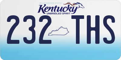 KY license plate 232THS