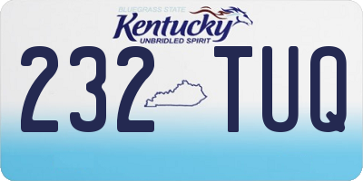 KY license plate 232TUQ