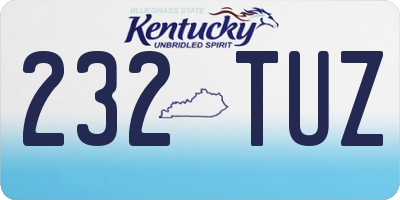 KY license plate 232TUZ