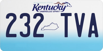 KY license plate 232TVA