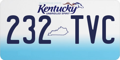 KY license plate 232TVC