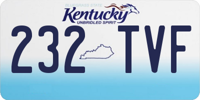 KY license plate 232TVF